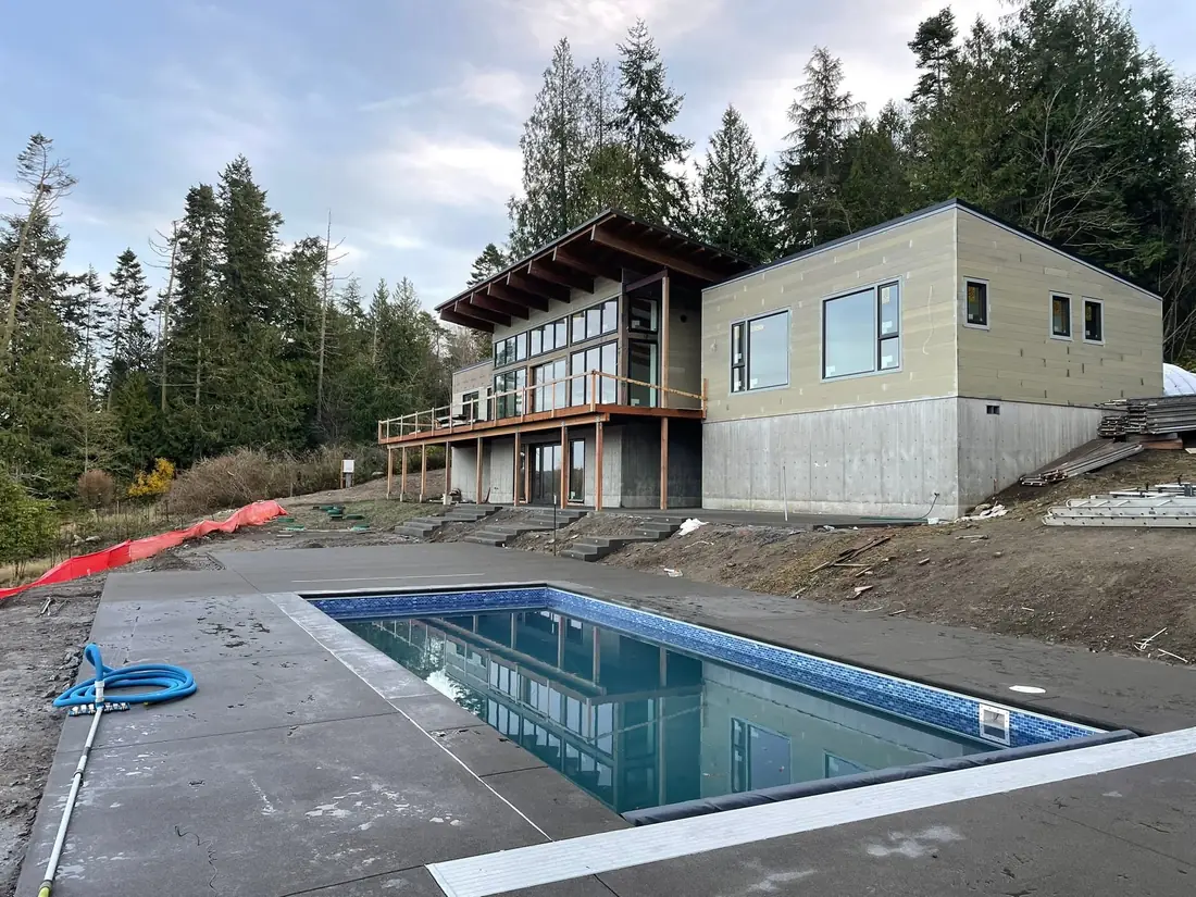 Home during construction before completion by CKS Builders LLC near Port Angeles, WA